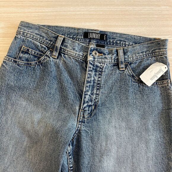 $165 NWT Laundry Shelli Sage Jeans Women's Size 0 Blue 100% Cotton Straight Leg‎ - Picture 1 of 9